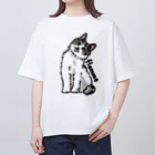 みきぞーん｜保護猫 ミッキー画伯と肉球とおともだちのflamme オーバーサイズTシャツ