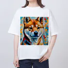 KAPPA TRAVEL GOの柴犬の幾何学 Oversized T-Shirt