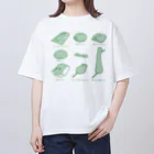 ヨシトミの絵のにゃふん単色＿7種 Oversized T-Shirt