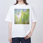 kirokokeshiの氷の世界に桜が咲く オーバーサイズTシャツ