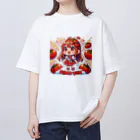 bottaの可愛い、トマト、RIKO-PIN入り Oversized T-Shirt