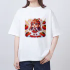 bottaの可愛い、トマト、RIKO-PIN入り オーバーサイズTシャツ