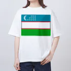 お絵かき屋さんのウズベキスタンの国旗 オーバーサイズTシャツ