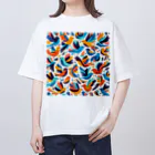 ok13のカラフル鳥② Oversized T-Shirt