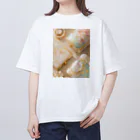 AQUAMETAVERSEの小物入れ、可愛い　なでしこ1478 オーバーサイズTシャツ