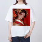 AQUAMETAVERSEの緋色の宴に舞う、麗しの舞姫 Marsa 106 オーバーサイズTシャツ