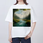 M Y (Yoshida Masaru)の「水に流れ、風に託す」 オーバーサイズTシャツ