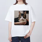 猫ちゃんとベタちゃん♪の癒しの猫グッズ♪ オーバーサイズTシャツ