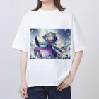 はるちゃん|AIイラスト垢のかわいいゴースト オーバーサイズTシャツ