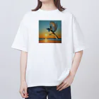 hinasoyuのシキチョウのリゾートサンセット Oversized T-Shirt