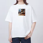 カモノハシかも？のカフェでまったりするカモノハシ Oversized T-Shirt