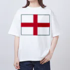 お絵かき屋さんのイングランドの国旗 オーバーサイズTシャツ