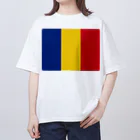 お絵かき屋さんのルーマニアの国旗 オーバーサイズTシャツ