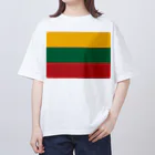 お絵かき屋さんのリトアニアの国旗 オーバーサイズTシャツ