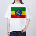 お絵かき屋さんのエチオピアの国旗 オーバーサイズTシャツ