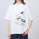 Sachi_アートの先生のずーと猫 オーバーサイズTシャツ