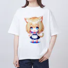 KAZAHANAの8-BITnekomimiMaid オーバーサイズTシャツ