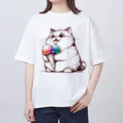 ねこったなぁのペロ助 オーバーサイズTシャツ