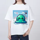 ドットイラストTシャツのドット絵　スライム オーバーサイズTシャツ