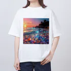 Mellow-Skyの美しすぎるハートシーグラス オーバーサイズTシャツ