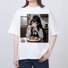 sgt-chikaraの朝食中の女子高生2 オーバーサイズTシャツ