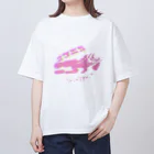 憂ﾚのニコニコニコチン(白) オーバーサイズTシャツ