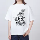 田地川じゅんSZのテニスねこ アグレッシブ Oversized T-Shirt