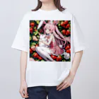 ピンクリボンのいちごうさぎ オーバーサイズTシャツ