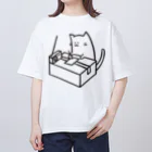 キマグレインクのハガキ職にゃん Oversized T-Shirt