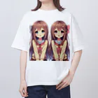 seigi2oo2の愛らしい可愛い双子の姉妹 Oversized T-Shirt