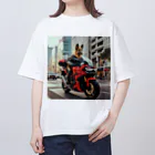 the blue seasonの街角の犬ライダー Oversized T-Shirt