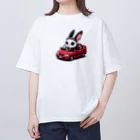 momonekokoのエモいウサギ オーバーサイズTシャツ