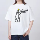 grandeviolaDESIGNのYellowcardを提示する熊 Oversized T-Shirt