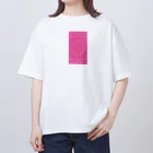 妖精と癒しの曼荼羅の春のピンク　癒しの曼荼羅　華やかに Oversized T-Shirt