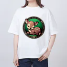 アニマルファッションの鹿のカクシカさん オーバーサイズTシャツ