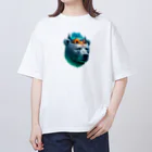 EseCAMPのキャンプ熊シリーズ Oversized T-Shirt