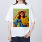 Unique Existenceのart woman mosaic オーバーサイズTシャツ