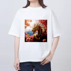 AsukaKotohaの富士山＆花見で大興奮の龍 オーバーサイズTシャツ