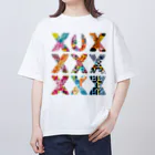 Chi3のxxxxxxxx カラフル・クロス：多様性の融合 オーバーサイズTシャツ