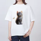 LuuuNのにゃんこ猫 オーバーサイズTシャツ