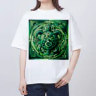 トトベス(T∴B∴M∴)🕊️の🐢玄武エメラルド護符🐍健康祈願、グラウンディング Oversized T-Shirt