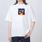 HiroLink's Shopの猫耳姉妹 Oversized T-Shirt