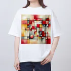 hinasoyuのモンドリアンの赤 Oversized T-Shirt