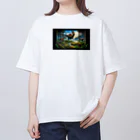 恐竜ガオガオの恐竜Ｔシャツを着て福井恐竜博物館へ行こう！ オーバーサイズTシャツ