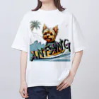 ANFANG のANFANG 波乗りヨーキー オーバーサイズTシャツ