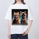 musashiyaのご機嫌な猫と犬 Oversized T-Shirt