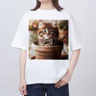 yuo1040yamato Soraの初めて作りました 猫さん オーバーサイズTシャツ