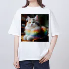 Creation CATの虹色CAT オーバーサイズTシャツ