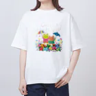 midoriのカエルのハッピーデイ オーバーサイズTシャツ