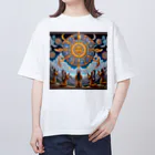 MKTU51の月　太陽　大地への祈り3 Oversized T-Shirt